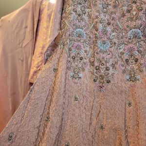 Blush peplum pakistani/indian dress